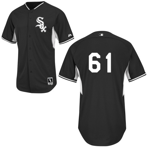 Chris Bassitt #61 Youth Baseball Jersey-Chicago White Sox Authentic 2014 Black Cool Base BP MLB Jersey